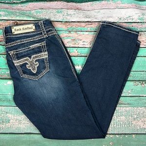 Rock Revival Women's Skinny Jeans - Dark Blue Denim